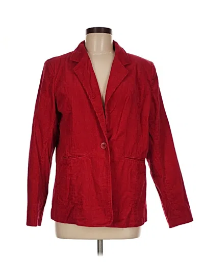 Pre-owned Denim & Co Blazer Jacket In Red