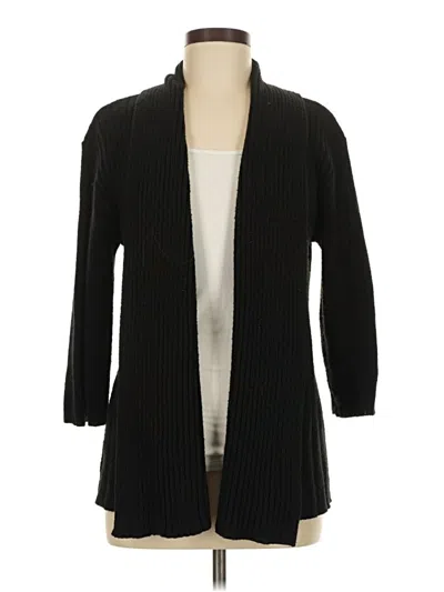 Pre-owned Denim & Co Cardigan Sweater In Black