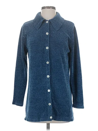Pre-owned Denim & Co Cardigan Sweater In Blue
