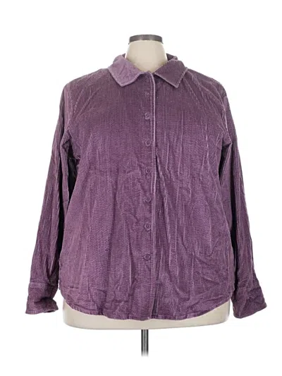 Pre-owned Denim & Co Cardigan Sweater In Purple