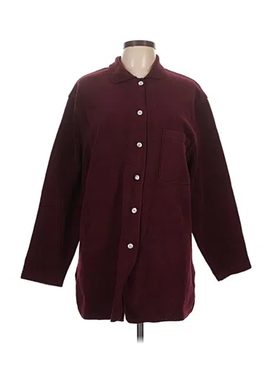 Pre-owned Denim & Co Jacket In Burgundy