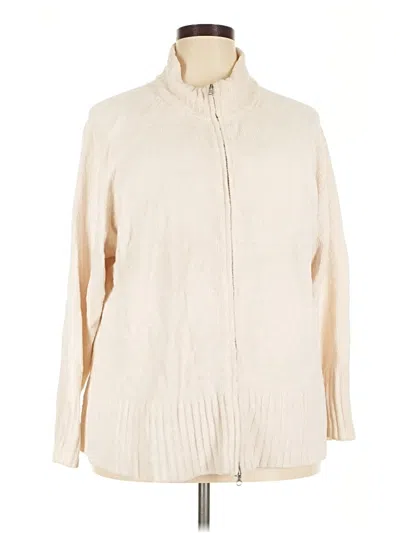 Pre-owned Denim & Co Jacket In Ivory