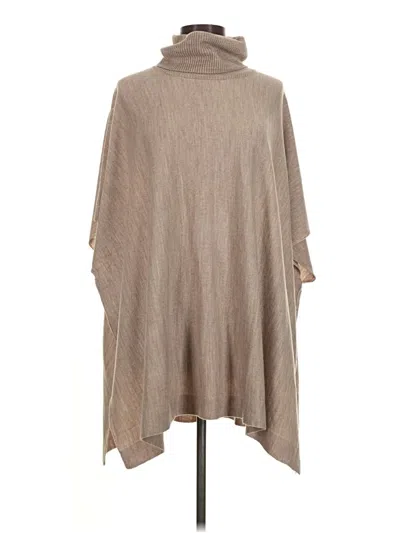 Pre-owned Denim & Co Poncho In Tan