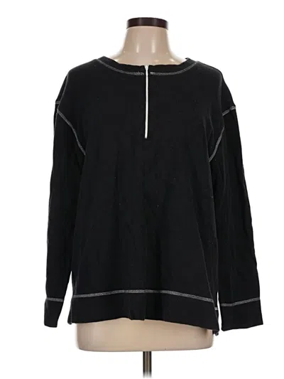 Pre-owned Denim & Co Pullover Sweater In Black