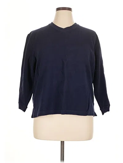 Pre-owned Denim & Co Pullover Sweater In Blue