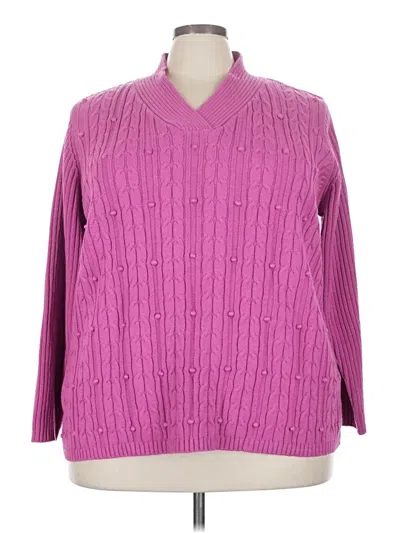 Pre-owned Denim & Co Pullover Sweater In Purple