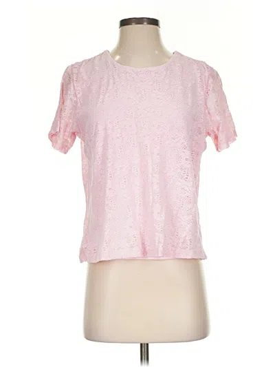 Pre-owned Denim & Co Short Sleeve T-shirt In Pink