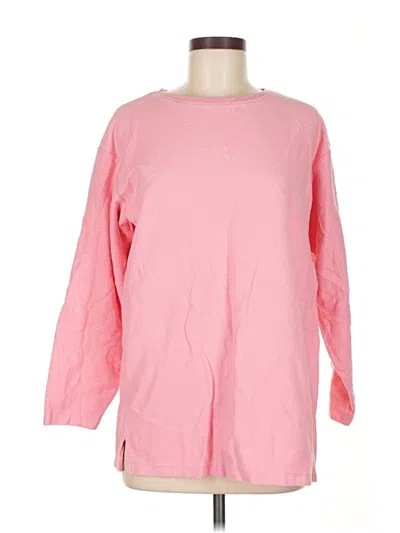 Pre-owned Denim & Co Sweatshirt In Pink
