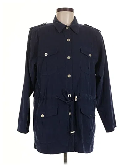 Pre-owned Denim & Co Trenchcoat In Blue
