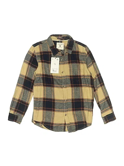 Pre-owned Denim & Flower By Ricky Singh Kids' Long Sleeve Button Down Shirt In Brown