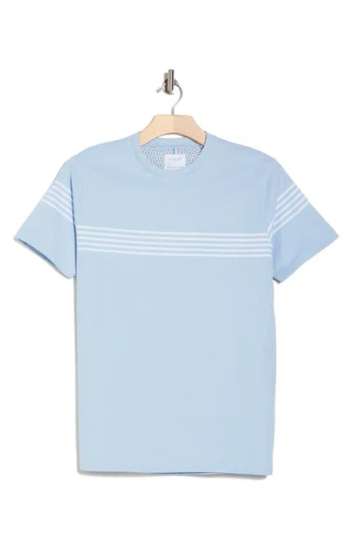 Denim And Flower Chest Stripe T-shirt In Sky Blue
