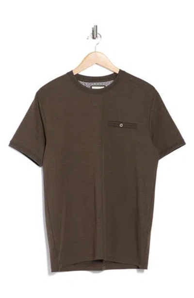 Denim And Flower Crew T-shirt In Brown