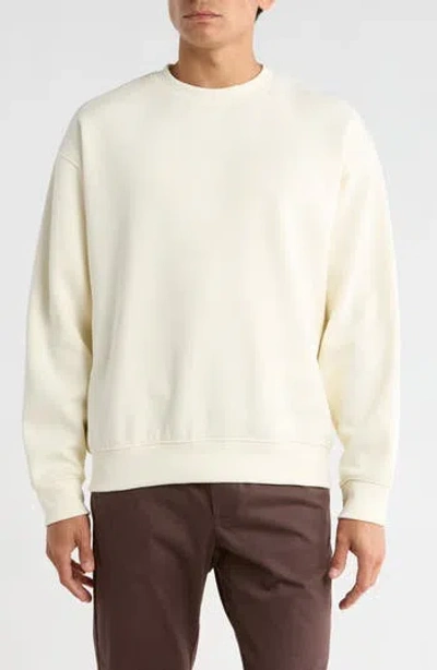 Denim And Flower Crewneck Sweatshirt In Neutral