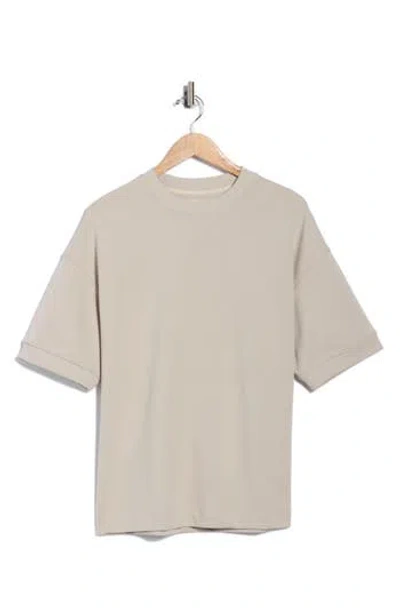 Denim And Flower Crewneck T-shirt In Brown
