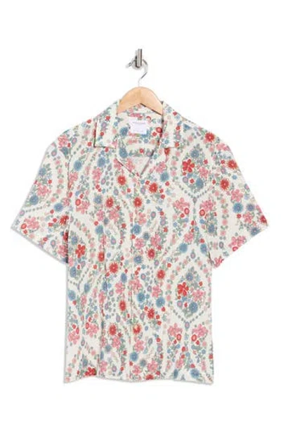 Denim And Flower Floral Print Camp Shirt In Multi