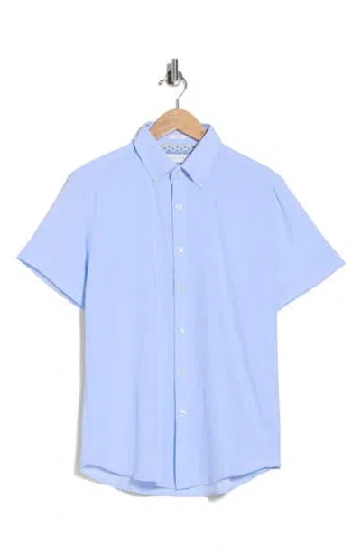 Denim And Flower Geo Print Stretch Tech Shirt In Blue