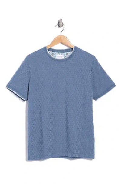 Denim And Flower Geo Textured Tipped T-shirt In Multi