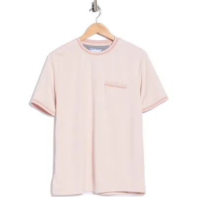 Denim And Flower Harmony Pocket T-shirt In Pink