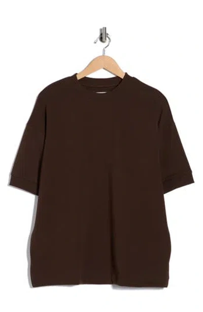 Denim And Flower Heavyweight Short Sleeve T-shirt In Brown