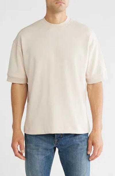 Denim And Flower Heavyweight T-shirt In Sand