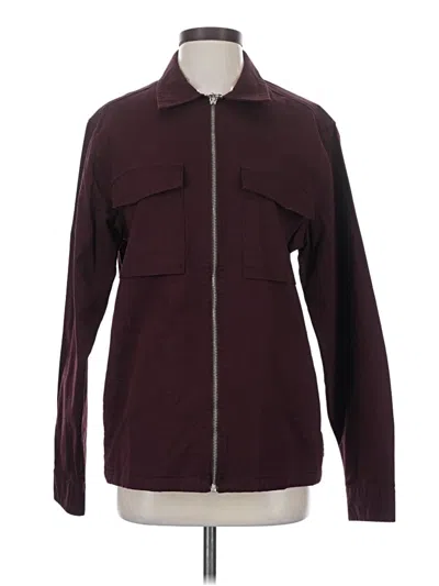 Pre-owned Denim And Flower Jacket In Burgundy