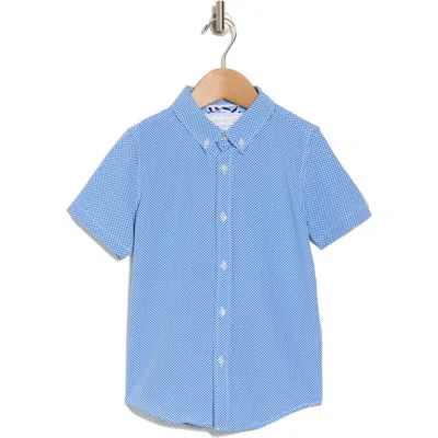 Denim And Flower Kids' Button-down Shirt In Blue/white