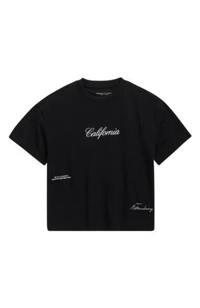 Denim And Flower Kids' California Photos Graphic T-shirt In Black
