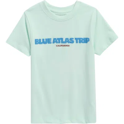 Denim And Flower Kids' Cotton Graphic T-shirt In Green