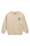 Denim And Flower Kids' Crewneck Graphic Sweatshirt In Brown