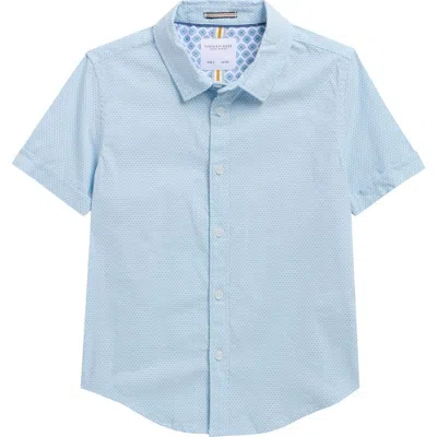 Denim And Flower Kids' Dot Button-up Shirt In Blue