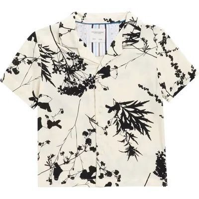 Denim And Flower Kids' Floral Camp Shirt In Neutral