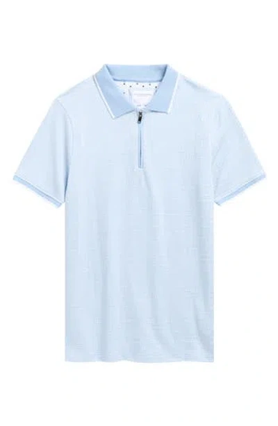 Denim And Flower Kids' Geometric Quarter Zip Polo In Blue