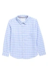 Denim And Flower Kids' Gingham Long Sleeve Button-up Shirt In White