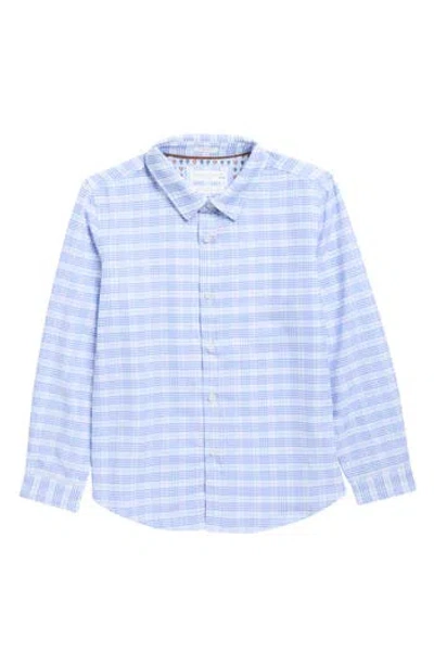 DENIM AND FLOWER DENIM AND FLOWER KIDS' GINGHAM LONG SLEEVE BUTTON-UP SHIRT