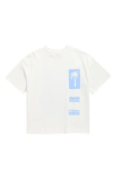 Denim And Flower Kids' Graphic T-shirt In White