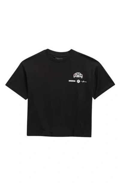 Denim And Flower Kids' Keep It Burning Graphic T-shirt In Black