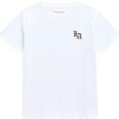 Denim And Flower Kids' La Graphic T-shirt In White