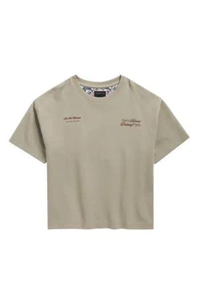 Denim And Flower Kids' Logo Short Sleeve T-shirt In Green