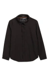 Denim And Flower Kids' Long Sleeve Button-up Shirt In Black