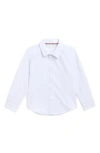 Denim And Flower Kids' Long Sleeve Button-up Shirt In White