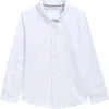 Denim And Flower Kids' Long Sleeve Button-up Shirt In White