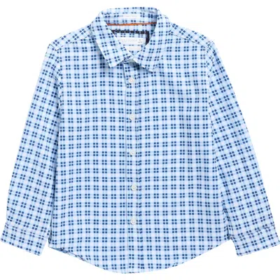 Denim And Flower Kids' Plaid Long Sleeve Button-up Shirt In White