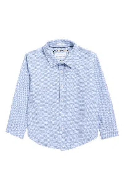 Denim And Flower Kids' Polka Dot Button-up Shirt In Blue