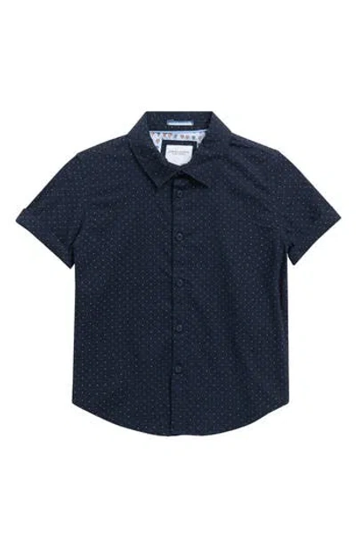 Denim And Flower Kids' Polka Dot Button-up Shirt In Blue
