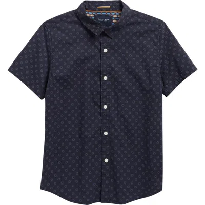 Denim And Flower Kids' Polka Dot Short Sleeve Shirt In Blue