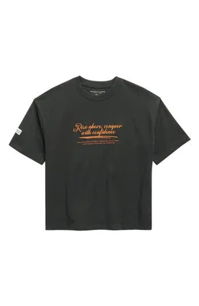 Denim And Flower Kids' Rise Above Graphic T-shirt In Black