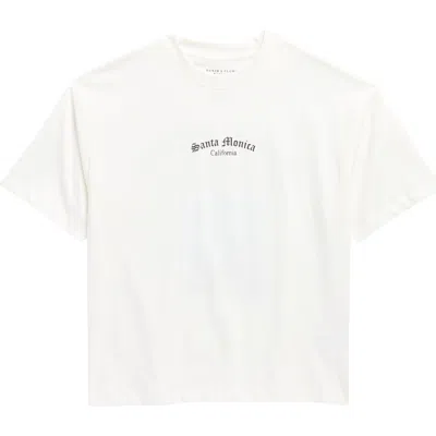 Denim And Flower Kids' Santa Monica Graphic T-shirt In White