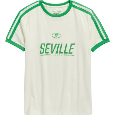 Denim And Flower Kids' Seville Graphic T-shirt In White