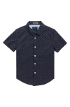 Denim And Flower Kids' Short Sleeve Button-up Shirt In Blue