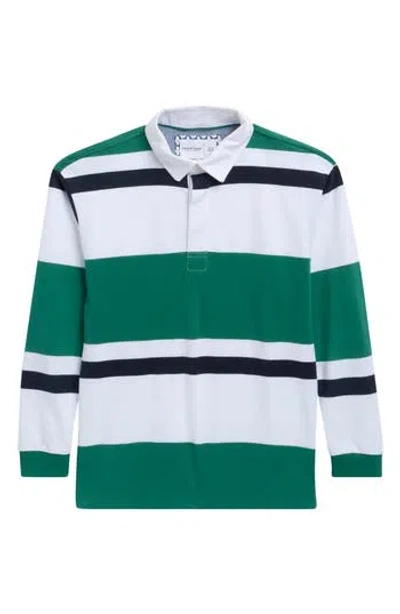 Denim And Flower Kids' Stripe Polo In Green